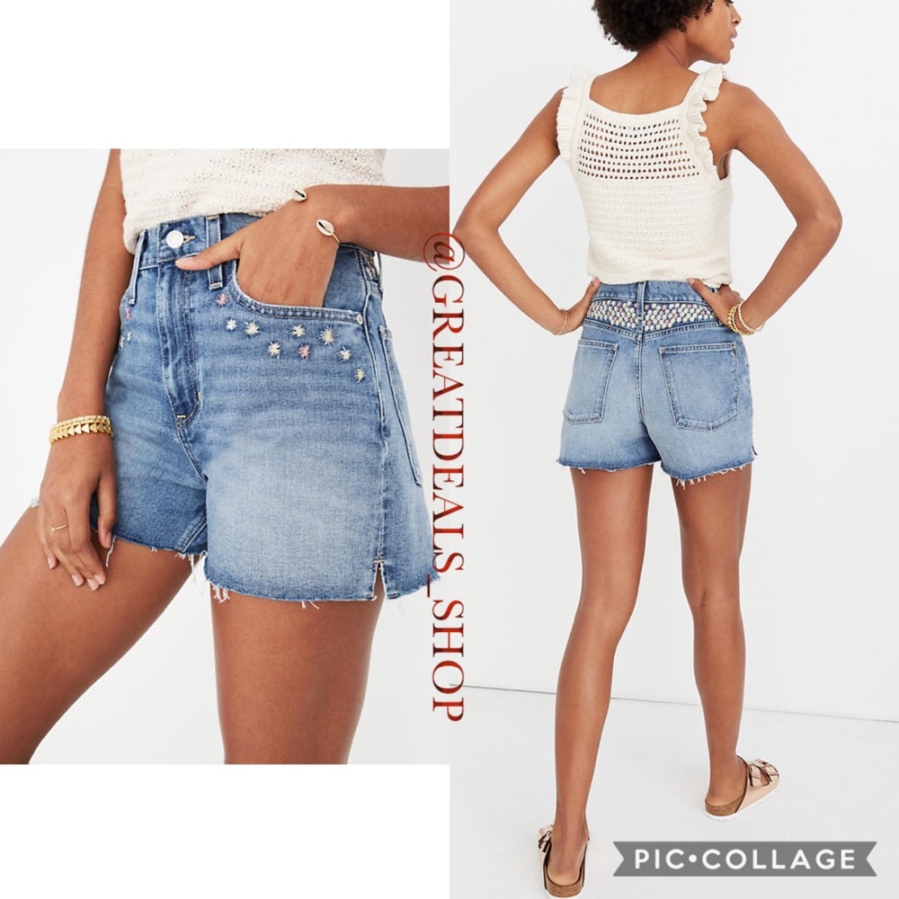 MADEWELL Perfect Shorts with floral detail